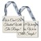 Ritzy Rose Funny Ring Bearer Sign - Black on 11x8in Ivory Linen Cardstock with Dusty Blue Ribbon